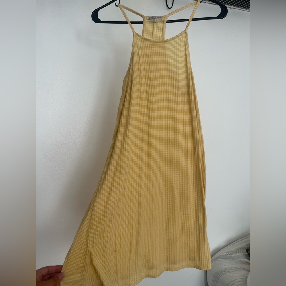Yellow & White Striped Dress